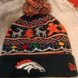 Denver Broncos Christmas stocking knit hat adult size